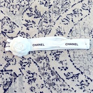 Authentic Chanel Ribbon & Camellia Flower